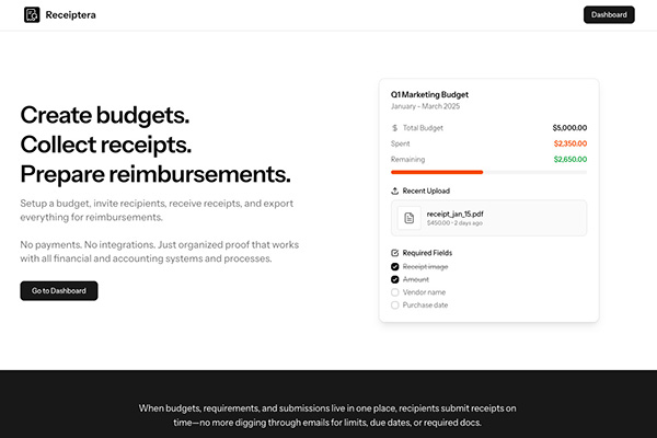 Receiptera screenshot