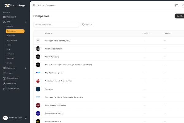StartupForge screenshot